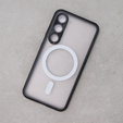 Magnetic Dual Glass MagSafe tok Samsung Galaxy S23+ Plus, fekete