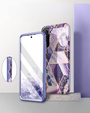 Telefontok a Samsung Galaxy S22, Suritch Full Body Marble, lila