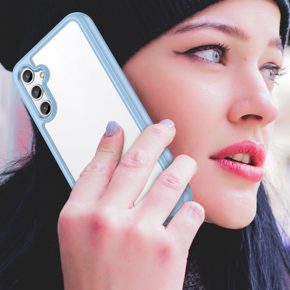 Telefontok a Samsung Galaxy A14 4G/5G, Fusion Hybrid, átlátszó / kék