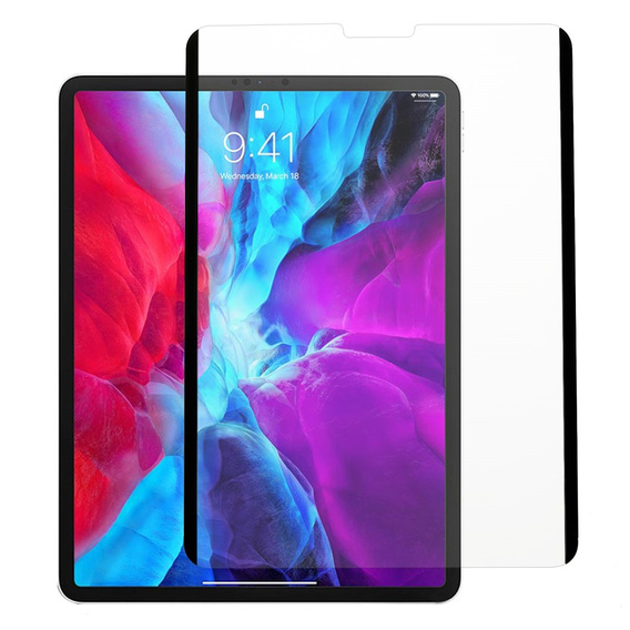PVC papírérzetű védőfólia iPad Pro 12.9" 2022/2021/2020 (6/5/4 gen.) készülékhez, fekete