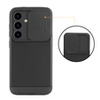 Telefontok a Samsung Galaxy S24, ERBORD CamProtect Slide Camera, fekete