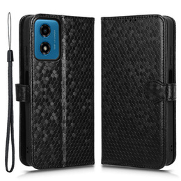 Flap tok Motorola Moto G24 / G24 Power / G04, Wallet Rhombus, fekete
