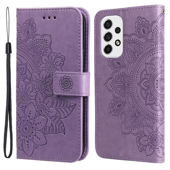 Pattintható tok a Samsung Galaxy A53 5G, Mandala Flower, lila