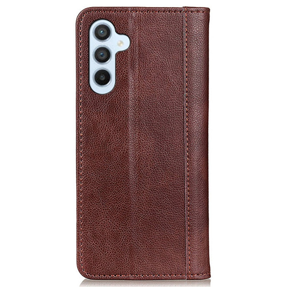 Telefontok a Samsung Galaxy S24, Wallet Litchi Leather, barna