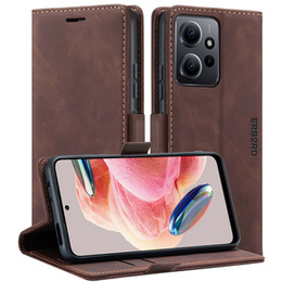 Telefontok a Xiaomi Redmi Note 12 5G / Poco X5 5G, ERBORD Vintage, pénztárca patenttal, kávé