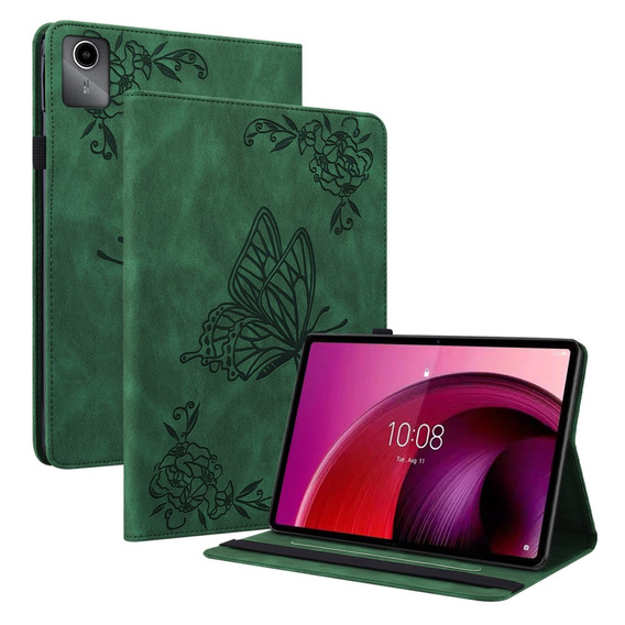 Tok Lenovo Tab M11, Butterfly, zöld
