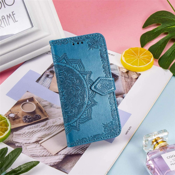Pattintható tok a Oppo Reno 12 Pro, Mandala, kék
