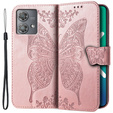 Pattintható tok a Motorola Edge 40 Neo, Butterfly, rózsaszín rose gold