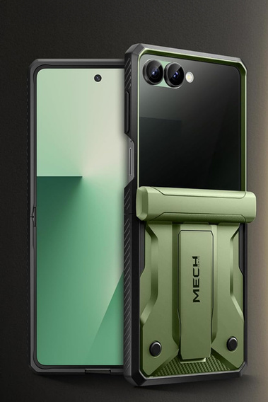 Tongate MECH tok MagSafe-val a Samsung Galaxy Z Flip7 FE / Z Flip6 készülékhez, zöld színű