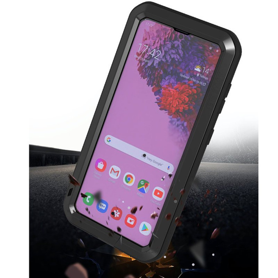 Love Mei Telefontok a Samsung Galaxy S21, armored with glass, fekete