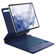 Billentyűzet tok Samsung Galaxy Tab S10+/ S9+/ S8+/ S7+/ S7 FE, Dexnor Magnetic Keyboard Touchpad, kék