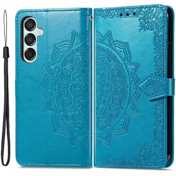 Pattintható tok a Samsung Galaxy M15 5G, Mandala, kék