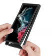 Tok Samsung Galaxy S23 Ultra készülékhez, Shockproof, fóliával, fekete