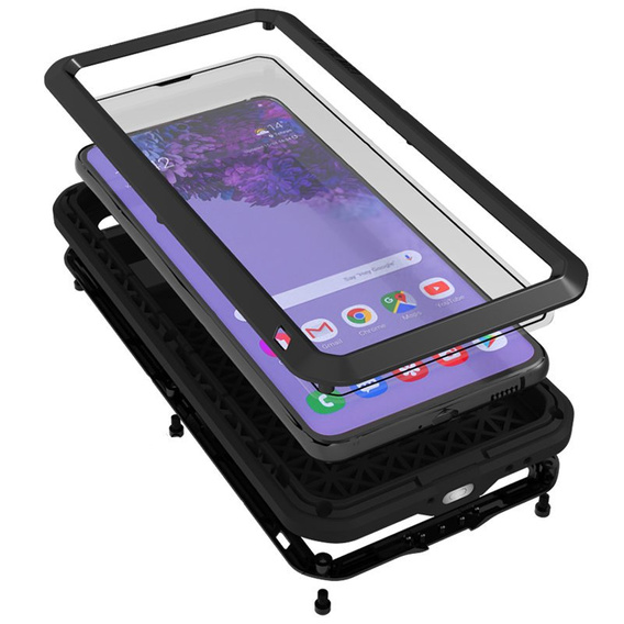 Love Mei Telefontok a Samsung Galaxy S21+ Plus, armored with glass, fekete