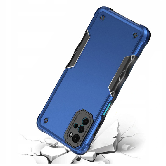 Páncélozott tok a Motorola Moto G22, Dual-Layer, kék