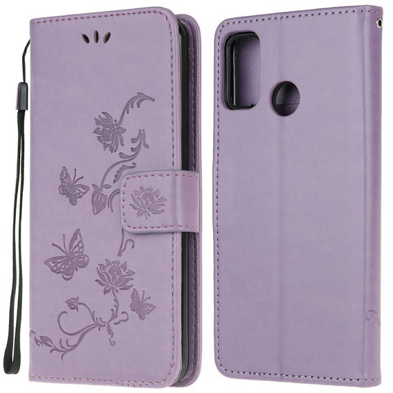Pattintható tok a Motorola Moto G10 / G30, Butterfly, kék