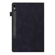 Tok Samsung Galaxy Tab S10 FE+ Plus, Classic, tolltartóval, fekete