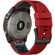 Szilikon pánt Garmin Fenix 7 / Forerunner 965 / 955 / 945 / 935, piros / fekete