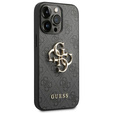 GUESS Telefontok a iPhone 14 Pro, 4G Big Metal Logo, szürke