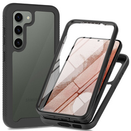 Tok Samsung Galaxy S23 készülékhez, Shockproof, fóliával, fekete