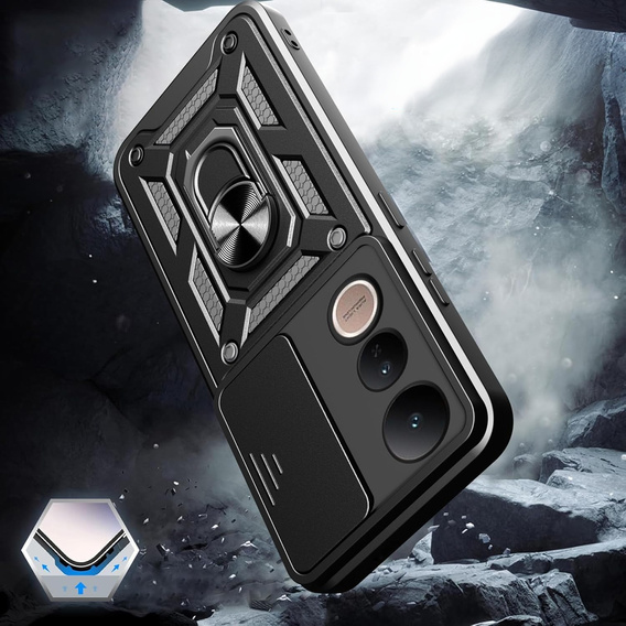 Telefontok a Vivo V50 Lite 4G / 5G, CamShield Slide, fekete