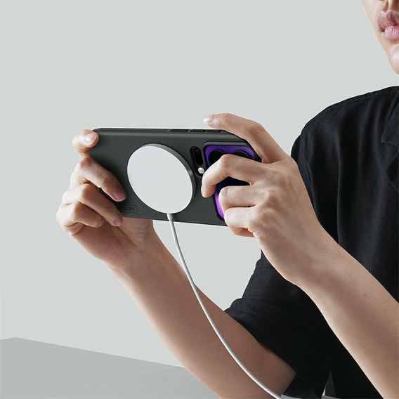 NILLKIN Frosted Shield Pro MagSafe tok Xiaomi 17 Pro Max készülékhez, fekete