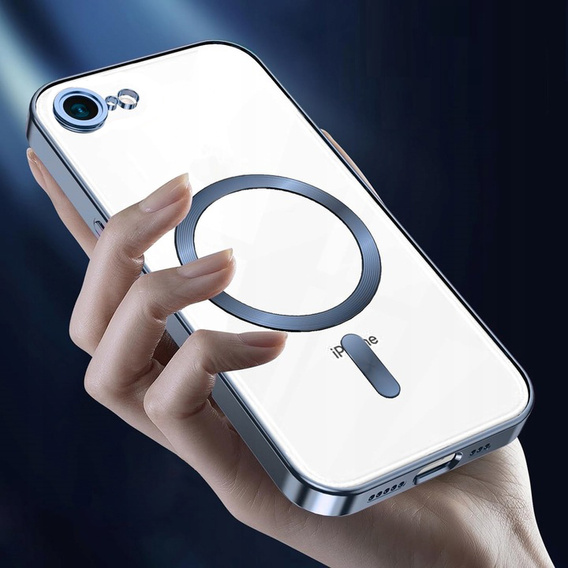 Tok iPhone 16E-hoz, Electro MagSafe, kék + üveg a képernyőhöz