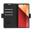 Tok Xiaomi Redmi Note 13 Pro 4G / Xiaomi Redmi Note 14S / Xiaomi Poco M6 Pro 4G, ERBORD Glossy Litchi, pénztárca patenttal, fekete