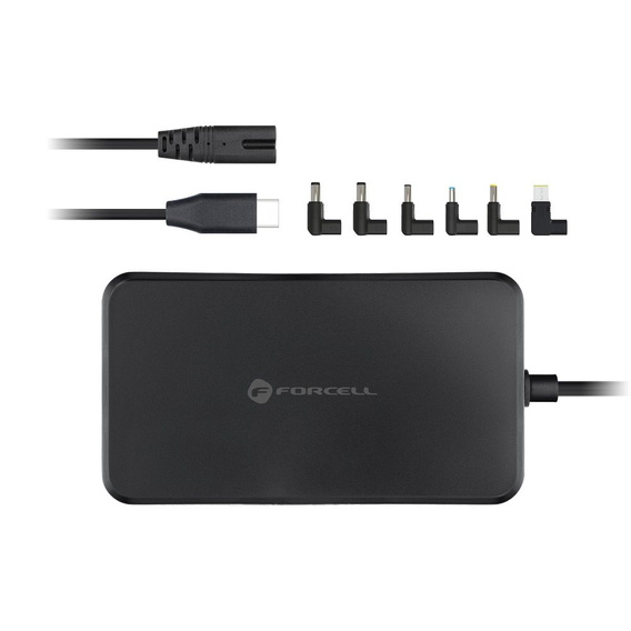 Forcell E856 USB-C 90W univerzális laptop tápegység cserélhető csatlakozókkal