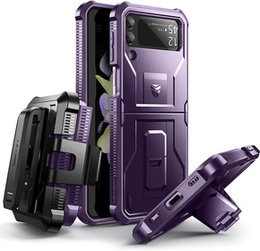 Páncélozott tok Samsung Galaxy Z Flip 4 5G készülékhez, Dexnor Clip Holder, lila