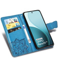 Flip tok Oppo Reno 14, pillangó, pénztárca, kék