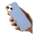 Telefontok a iPhone 14 Plus, Cowhide Leather, kék