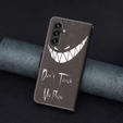 Pattintható tok a Samsung Galaxy A05s, Wallet, Don't Touch My Phone, fekete