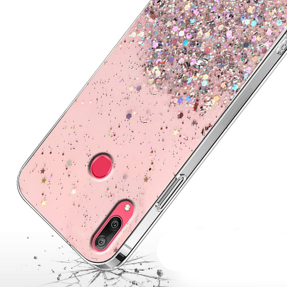 Telefontok a Huawei Y7 2019, Glittery, rózsaszín