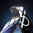 Tok Samsung Galaxy A36 / Samsung Galaxy A56-hoz, Shockproof, üveggel, MagSafe-hoz, fekete