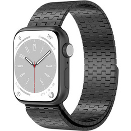 Acél karperec Apple Watch 1/2/3/4/4/5/6/7/8/SE/ULTRA 42/44/45/45/49 MM - Fekete