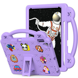 Gyermek tok iPad 10.2" 2021/2020/2019 (9/8/7 gen.) / Air 10.5" 2019 (3 gen.), Cute Patterns, állvánnyal, lila