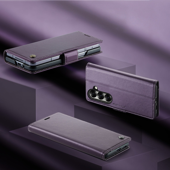 CASEME Litchi pénztárca flip tok Samsung Galaxy Z Fold7 5G számára