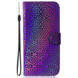 Pattintható tok a Oppo A17, Wallet mandala, lila