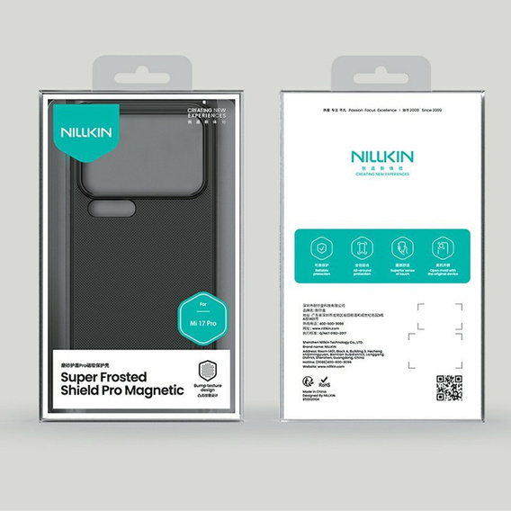 NILLKIN Frosted Shield Pro MagSafe tok Xiaomi 17 Pro készülékhez, fekete