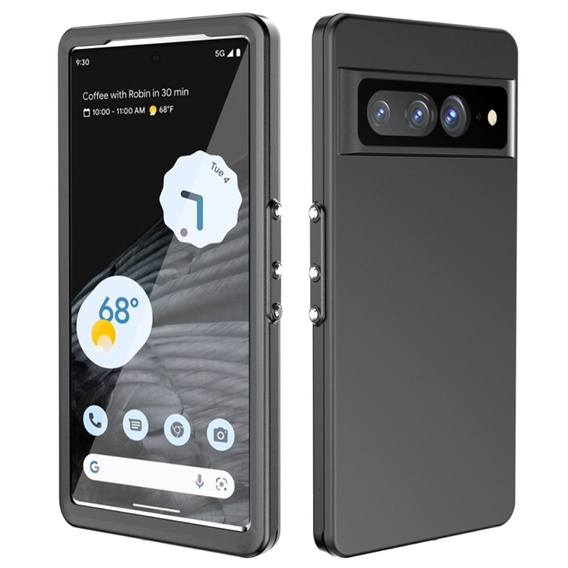 IP68 vízálló tok a Google Pixel 7 Pro, Redpepper, fekete