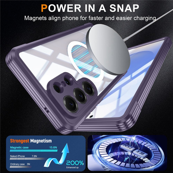 Üveges, ütésálló tok MagSafe-hez, Samsung Galaxy S26 Ultra készülékhez