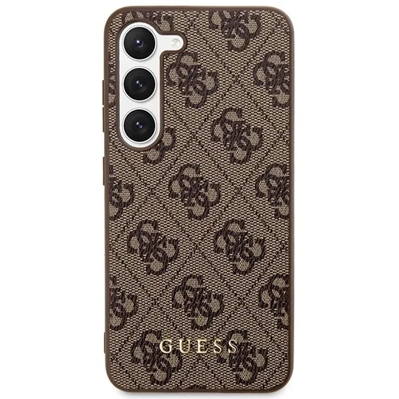 GUESS Telefontok a Samsung Galaxy S24+ Plus, 4G Metal Gold Logo, barna