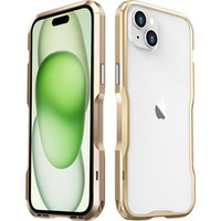 Teletok LUPHIE iPhone 15-hoz, Armor Bumper, arany