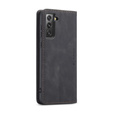 CASEME tok Samsung Galaxy S21 FE, Leather Wallet Case, fekete