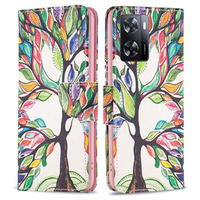 Pattintható tok a OPPO A57 / A57s, Wallet, tree of life, fehér