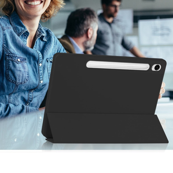Tok Samsung Galaxy Tab S10 Lite / S10 FE / S9 FE, Smartcase tolltartóval, fekete