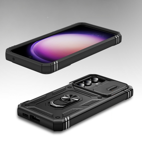Telefontok a Samsung Galaxy S23 FE, CamShield Slide, fekete