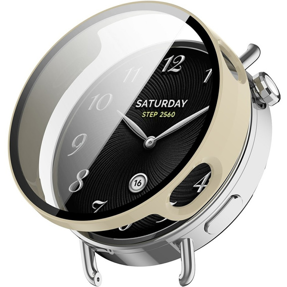 2 az 1-ben tok + edzett üveg a Xiaomi Watch S4 41 mm-es modellhez