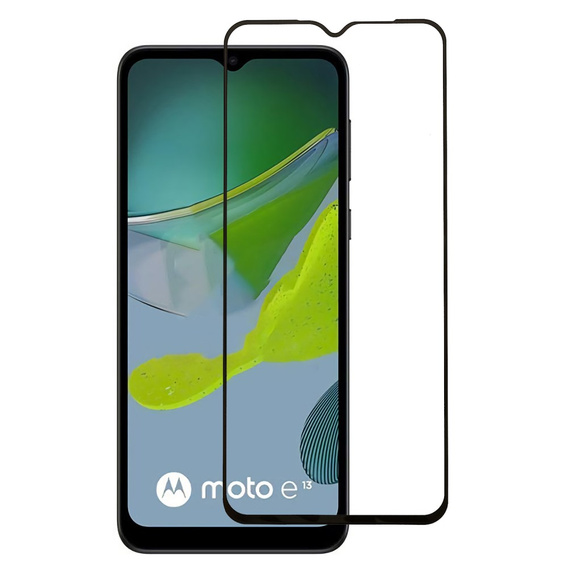 3D edzett üveg Motorola Moto E13 készülékhez, fekete
